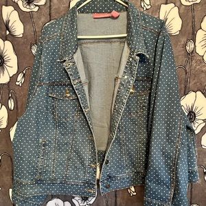 Woman Within Polkadot Jean Jacket | SIZE 26W